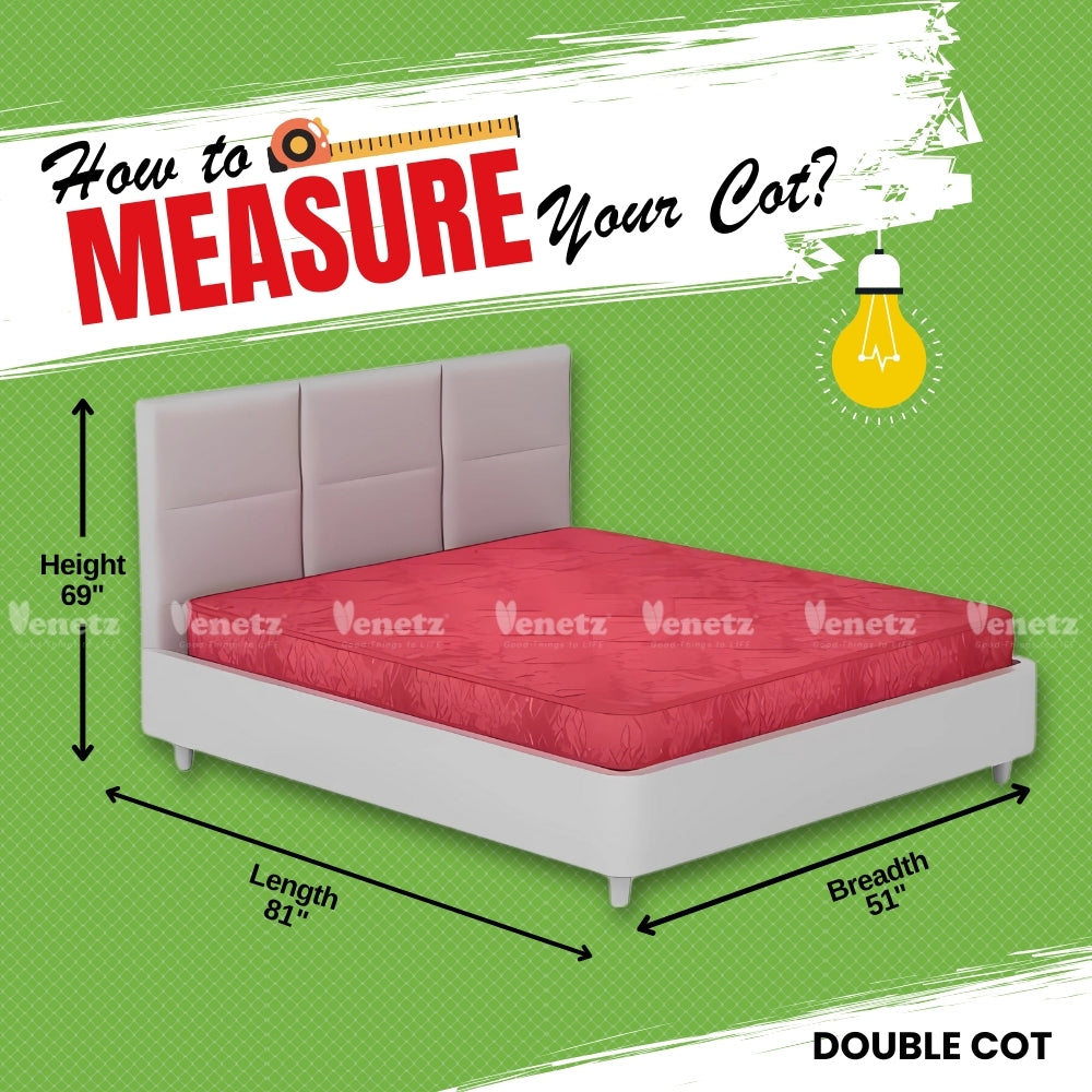 Double Cot - 51” × 81” × 69” (B × L × H)