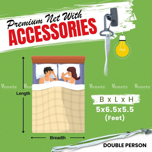 Double Person Net - 60” × 78” × 66” (B × L × H)