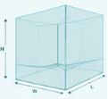 Custom mosquito net dimension diagram